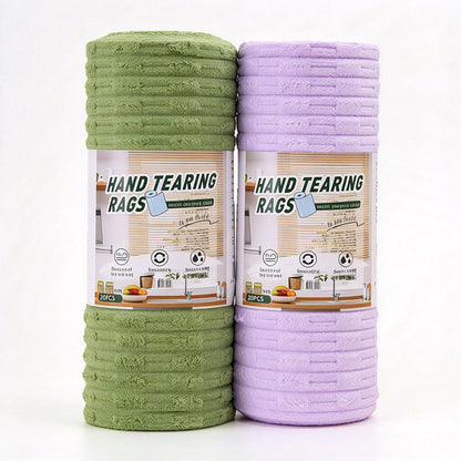 Tear-Off Microfiber Cleaning Cloth Roll, Lint-Free Highly Absorbent Disposable Reusable Kitchen Rags for Grease, Spills & Household Daily Cleaning