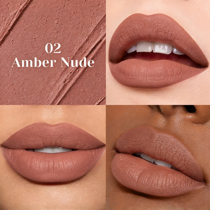 Nude-toned lip mud: 10-shade matte lip glaze—long-lasting, non-transfer, and smudge-proof.
