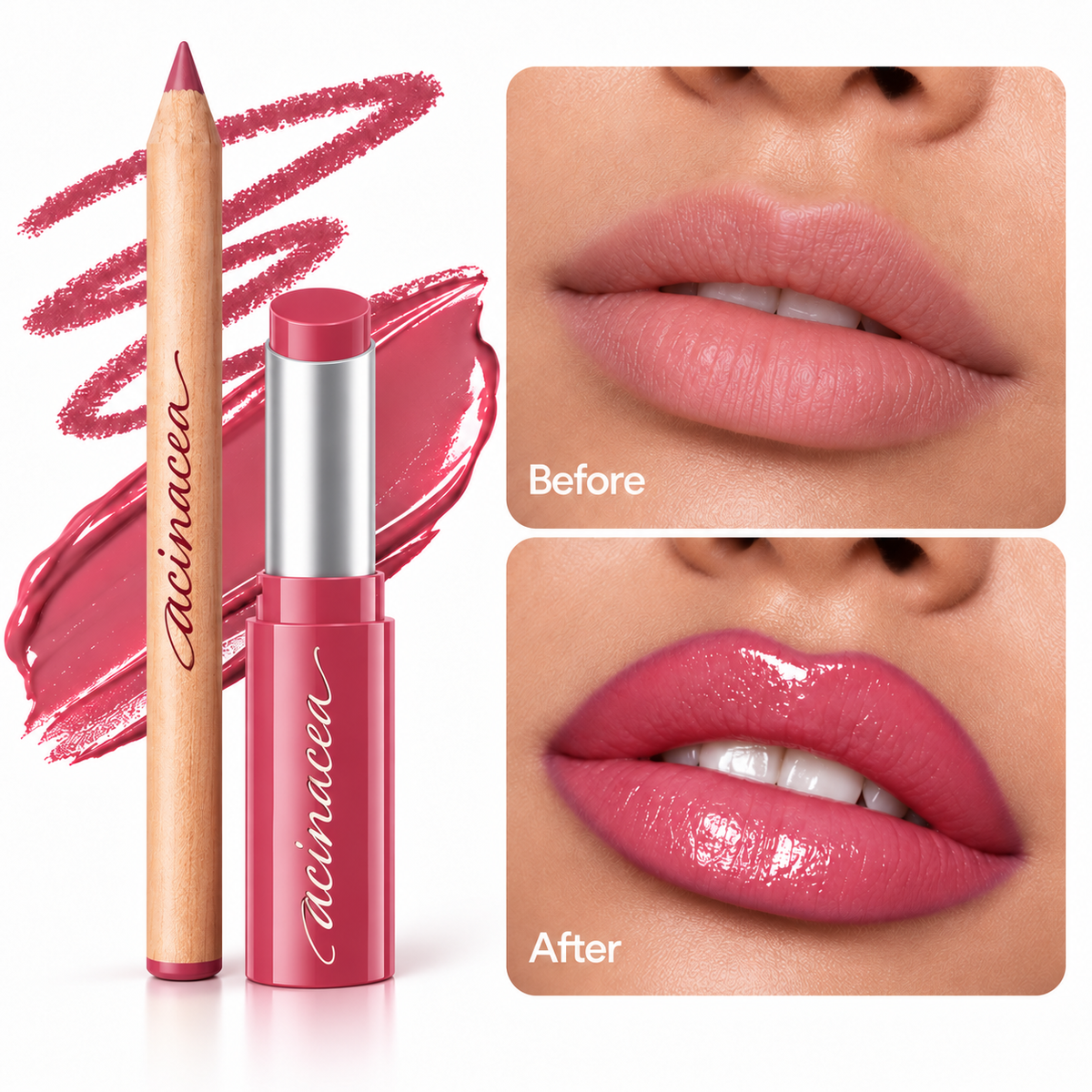 Lip Liner and Lipstick Set (Matte & Glossy Finishes)